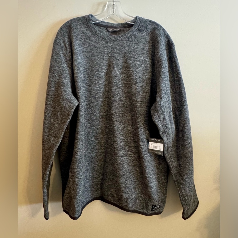 Eddie Bauer Men's Charcoal Crewneck Sweater